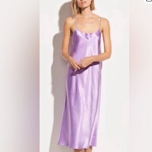 Vince Lilac Satin Slip Dress